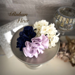 フルール　バナナクリップ  レースラベンダー×ネイビー