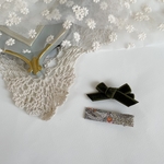 velvet hairclip set