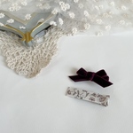 velvet hairclip set
