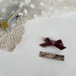 velvet hairclip set