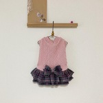再販！アラン風ニット☆ワンピ(ピンク)　犬服(送料込み価格)