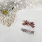 velvet hairclip set