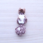 リス＊ふわふわ刺繍ストラップ