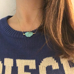 【再々々々販】ひと粒ターコイズシンプルネックレス
