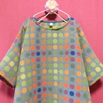 ◆sale◆ ウール混*カラフル 水玉チュニック orange