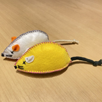 猫ちゃんのおもちゃ　明るい親ねずみ　《猫ちゃんのためのねずみfactory》