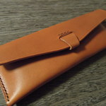 [送料無料] 栃木レザー社製オイルヌメ革ペンケース/ホック