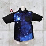 宇宙柄シャツ(A)：六分の一男子図鑑　ナイン