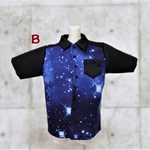 宇宙柄シャツ(B)：六分の一男子図鑑　ナイン