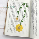 二輪のお花しおり（レモンイエロー・ホワイト）