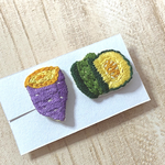 （美萌さん専用）刺繍○焼き芋とかぼちゃのイヤリング