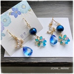 和風・艶玉と蝶/ピアス/ノンホールピアス