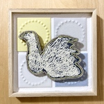 swan グリーングレー ビーズブローチ ミナペルホネン  