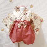 m12a37様専用★ハンドメイドベビー袴＋お花のヘアバンド