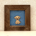 《ラブラドール・レトリバー》手刺繍  ミニ額