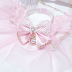 現品1点✨ケープ首輪✨プリンセスピンク✨ロングチュールレース♡