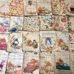 (再販×1)🍁Autumn🍂秋のコラージュペーパーセットA＊コラージュ素材＊ジャンクジャーナル