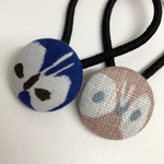 ミナペルホネン　ヘアゴム　handmade くるみボタンセット小さめ