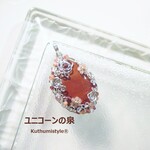 モッカイトペンダント（ワイヤージュエリー☆ワイヤーアクセサリー☆ワイヤーラッピング天然石ネックレス☆KuthumistyleⓇ☆クツミスタイル）