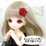 【3タイプ】薔薇のヘアクリップ ＊ドール用ヘアアクセサリー＊