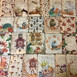 (再販×8)🍁Autumn🍂秋のコラージュペーパーセットB＊コラージュ素材＊ジャンクジャーナル