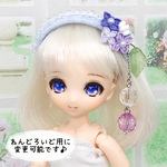 あじさいのカチューシャ ＊ドール用ヘアアクセサリー＊