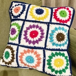 送料込*かぎ針編み*モチーフ*クッションカバー