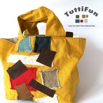tuttifun＊irodori帆布と革の黄色バック