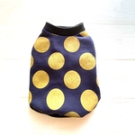 【裏毛】大きな水玉のタンクトップ/イエロー