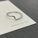 【入荷💍】ステンレス316L /  波 ウェーブ サージカルステンレスリング