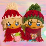 ぬい服　クリスマスセット　ニット帽　マフラー