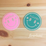 【セミオーダー】24色ネーム入り刺繍ワッペン*にこちゃん*