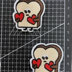 2枚入　トースト　刺繍アイロンワッペン