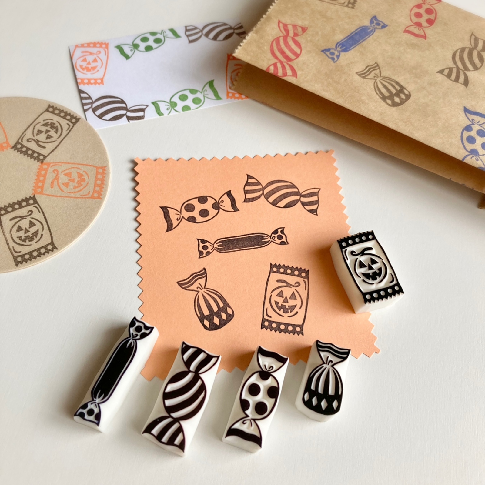 ハロウィンかぼちゃ消しゴムはんこセット - ASAKO-MADE'S GALLERY