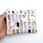 感謝セール品❤️洗濯ねこ😸　便利ラミネート ミニポーチ　12cmファスナー