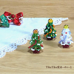 ビーズのクリスマスツリーストラップ(13c-6)