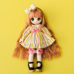 【オビツ11】ファンシーワンピースset（カラフルストライプ）