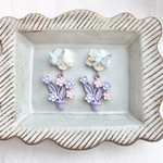 鉢植えと蝶々のピアス　イヤリング　