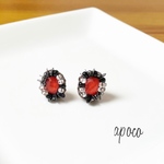 ビーズ刺繍＊魅惑のクルエラピアス・イヤリング♡