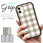 抗菌加工 送料無料 iFace型 グリップケース 北欧 チェック iPhone13 Pro mini iPhone 12 11 Pro X XS XR 7 8 SE2 アイフォン スマホカバー 国産
