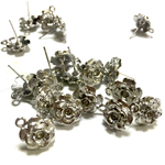 丸カン付  お花のピアス 3ペア6個セット