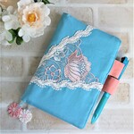 刺繍レースの手帳カバー（C）　ほぼ日手帳オリジナルサイズ　Ａ6　文庫サイズ