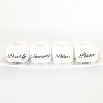 4人用ハブラシスタンド （男の子のお子さま2人のご家庭用）　*親子 *ペア *モノトーン