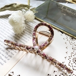 ˗ˏˋ限定1点ˎˊ˗アリッサムと淡水パールの華やかバンスクリップ　　ピンク　ヘアクリップ　髪飾り　母の日