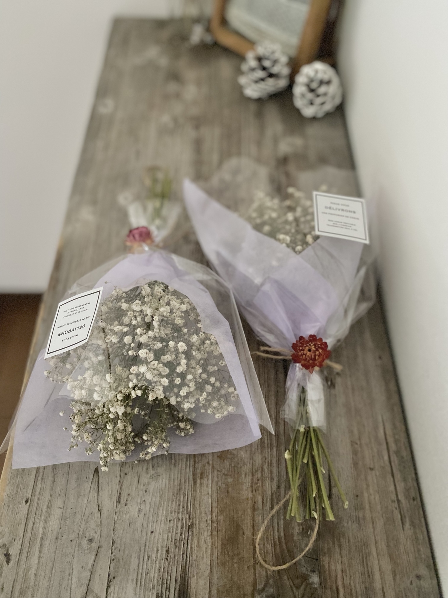 かすみ草のドライフラワー スワッグ ブーケ - Mel-co. | minne byGMO