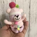 ⛄️冬セール  No.508 靴下ぬいぐるみ　バンザーイ！クマちゃん(ポンポン帽子)