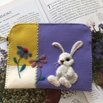 🐰felt de patchworkうさぎのポーチ🐰