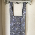 小さくたためるエコバッグ＊かすみ草　グレー
