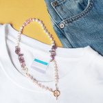 Baroque pearl 天然石necklace 