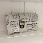 Coffeeナチュラル生地のお財布【通帳も入るよ】